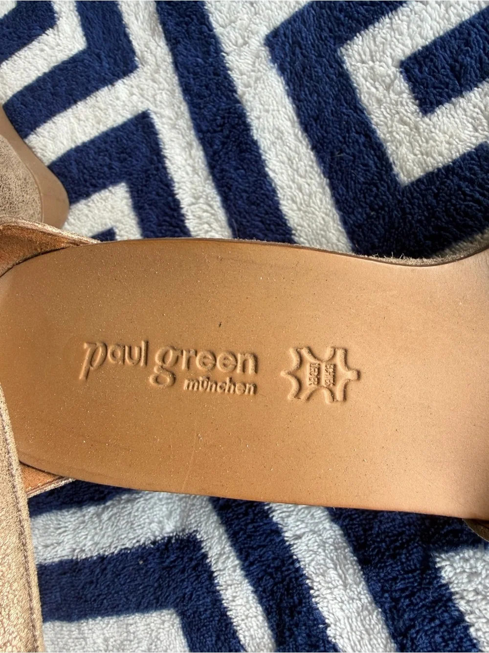 Paul Green Tan Suede Espadrille Wedge Sandals